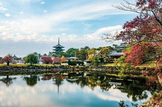 Pagoda and lake Nara Japan min Pagoda and lake Nara Japan min