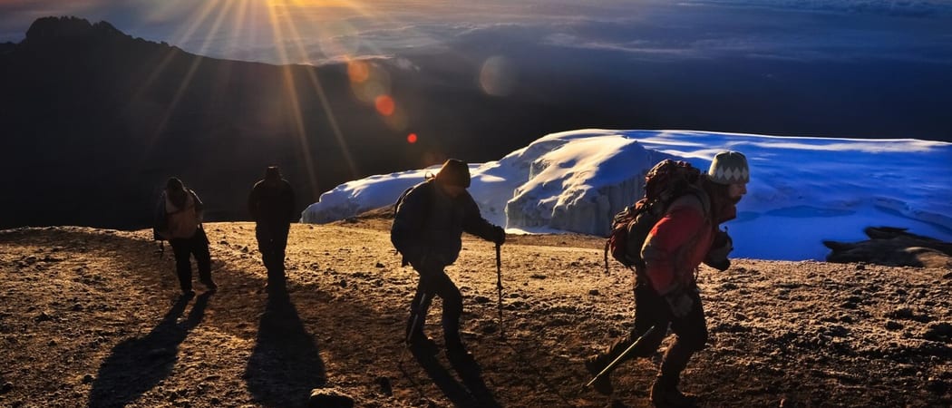 People climbing Kilimanjaro Tanzania Canva Pro
