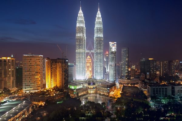 Petronas Twin Towers at night Kuala Lumpur Malaysia Petronas Twin Towers at night Kuala Lumpur Malaysia
