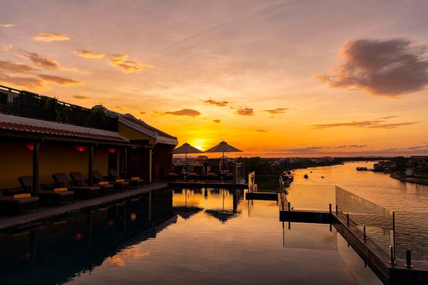 Pool at sunset Mai Chau Ecolodge Mai Chau Vietnam Website Pool at sunset Mai Chau Ecolodge Mai Chau Vietnam Website