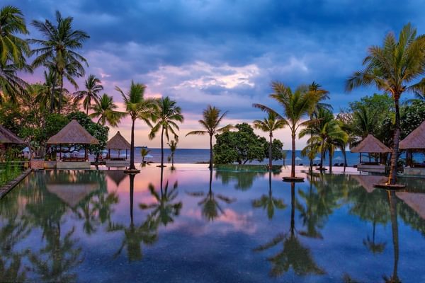 Pool reflection Oberoi Lombok Indonesia Pool reflection Oberoi Lombok Indonesia