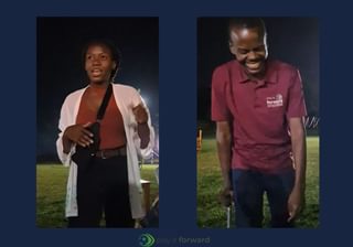 Precious and Mwenya giving speeches Precious and Mwenya giving speeches