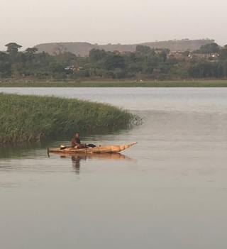 Reed Boat On Lake Tana