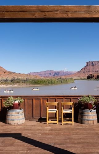 River deck view Red Cliffs Lodge US River deck view Red Cliffs Lodge US