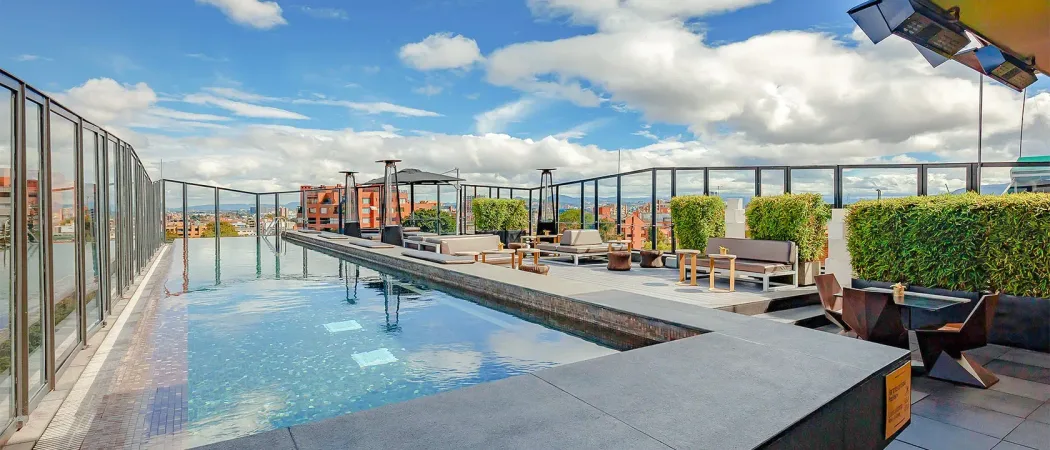 Rooftop pool B O G Hotel Bogota Colombia 2