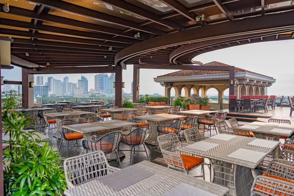 Rooftop restaurant Bayleaf Intramuros Manila Philippines Rooftop restaurant Bayleaf Intramuros Manila Philippines