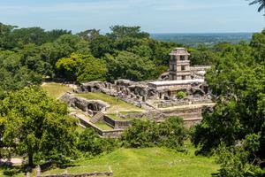 Ruins Aerial Palenque Chiapas Mexico min