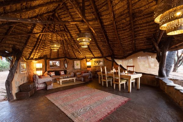 Saruni Rhino lounge area Kenya Saruni Rhino lounge area Kenya