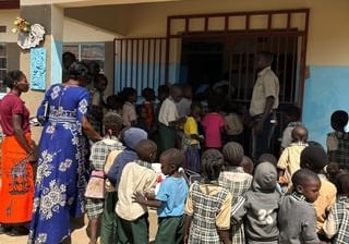 School building central Nakawa Primary School Livingstone Zambia Play it Forward by Anna Campbell School building central Nakawa Primary School Livingstone Zambia Play it Forward by Anna Campbell
