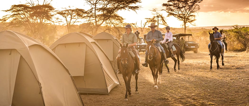 Fly camp and horses, sosian, kenya