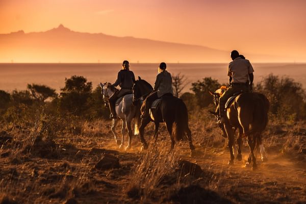 Sosian Lodge riding sunset Kenya Sosian Lodge riding sunset Kenya