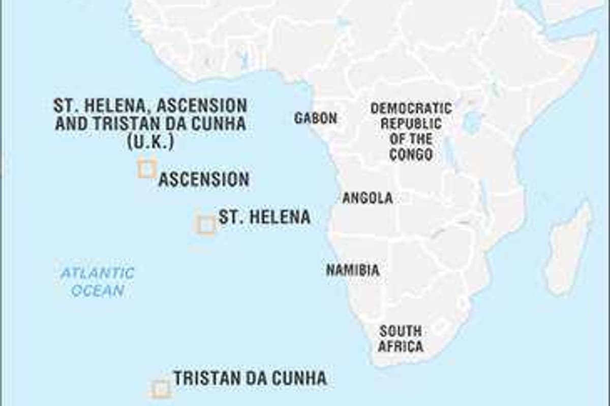 Google Map of St Helena - Secret of the South Atlantic