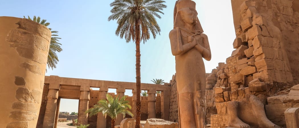 Statue of Ramses II Karnak Temple Luxor Egypt