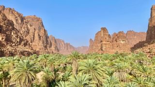 Stunning view of the Wadi Al Disah oasis in the Tabuk Province of Saudi Arabia canva pro Stunning view of the Wadi Al Disah oasis in the Tabuk Province of Saudi Arabia canva pro
