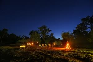 Sundowner  Outdoors With A  Campfire At  Leopard  Trails  Wilpattu