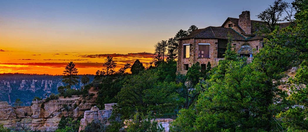 Sunset over Grand Canyon Lodge Grand Canyon Lodge US