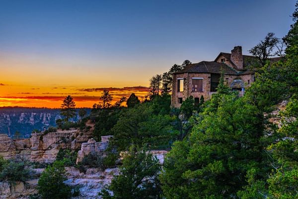 Sunset over Grand Canyon Lodge Grand Canyon Lodge US Sunset over Grand Canyon Lodge Grand Canyon Lodge US