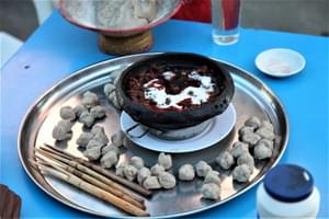 Tesfa  Dish  Adigrat  Tigray  Tehlo  Barley  Dumplings  W  Fiery  Hot  Beef  Stew