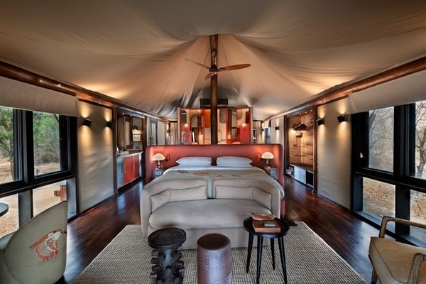 Tented Suite interior 2 Ngala Tented Camp Kruger South Africa Wetu Tented Suite interior 2 Ngala Tented Camp Kruger South Africa Wetu