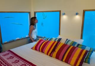 The  Manta  Resort Underwater Room Bedroom