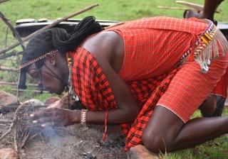 The Experts Showing How To Start A Fire At Saruni Mara Warrior Academy