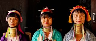 Three Kayan women of different generations Myanmar min Three Kayan women of different generations Myanmar min