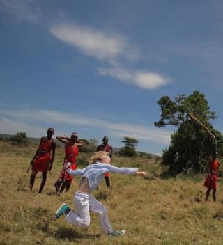 Throwing A Rungu At Saruni Warriors Academy