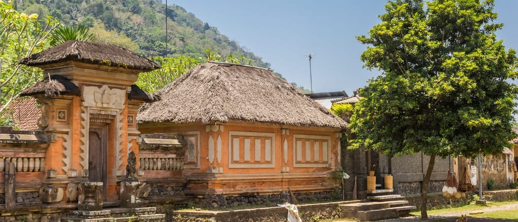 Traditional house in Tenganan Village Bali Indonesia