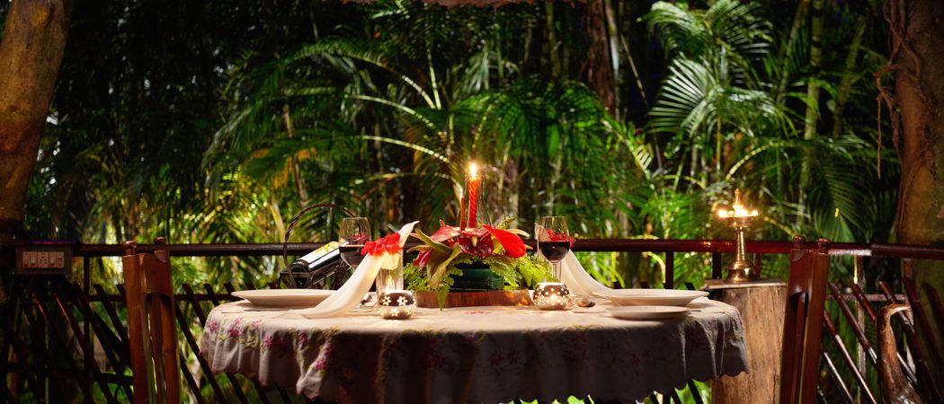 Tranquil  Resort  Candle  Lit  Dinner On The  Tree  Deck