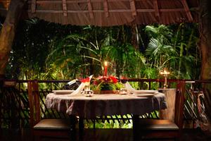 Tranquil Resort Candle Lit Dinner On The Tree Deck Tranquil Resort Candle Lit Dinner On The Tree Deck