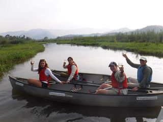 Twin Lake Canoeing With Champagne