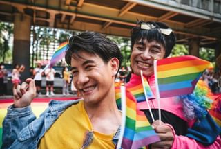 Two people at Thailand pride Two people at Thailand pride