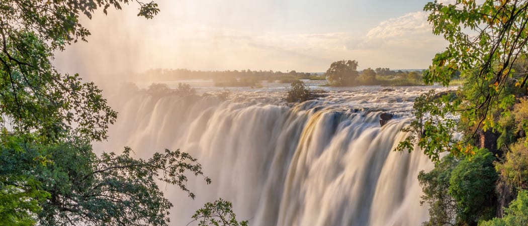 Vic Falls on Zambezi River Zambia Zimbabwe Copy