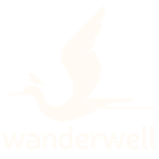 Wanderwell logo on top white Wanderwell logo on top white