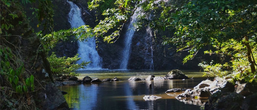 Waterfall in Tabin Wildlife Reserve Borneo Malaysia