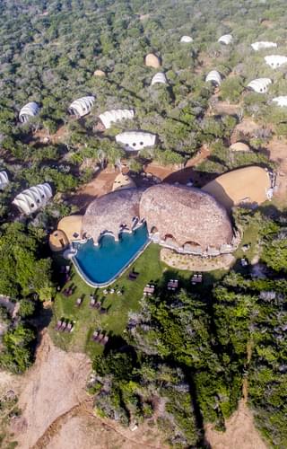 Wild Coast Tented Lodge Aerial View