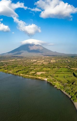 Ometepe Island with Volcano in Nicaragua Canva Pro