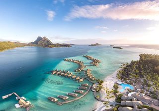 Aerial view le bora bora by pearl resorts Aerial view le bora bora by pearl resorts