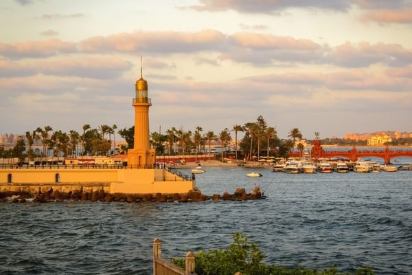 Lighthouse in the harbour of Alexandria Egypt Lighthouse in the harbour of Alexandria Egypt
