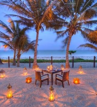 Romantic Beach Dining At Almanara Luxury Boutique Hotel Villas