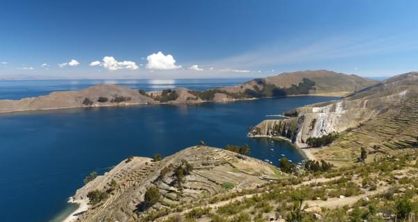 Lake Titicaca Peru arial