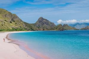 Pink beach in Indonesia min