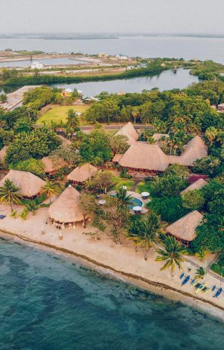 Turtle Inn Aerial shot Belize