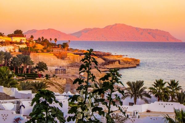 Sunset over coastline Sharm El Sheik Egypt Sunset over coastline Sharm El Sheik Egypt