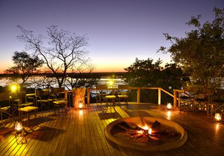 Muchenje  Safari  Lodge  Fire Deck At Night Muchenje  Safari  Lodge  Fire Deck At Night
