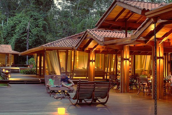 Bungalow exterior Cristalino Lodge Amazon Brazil Bungalow exterior Cristalino Lodge Amazon Brazil