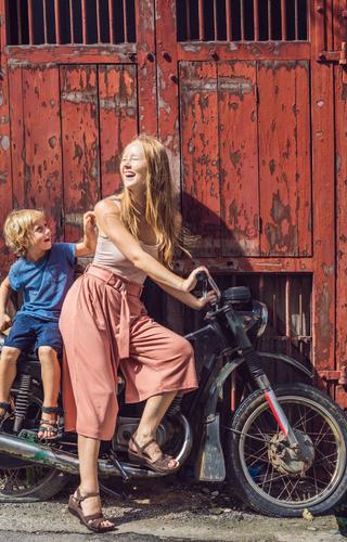 Mother and son Penange street art Malaysia