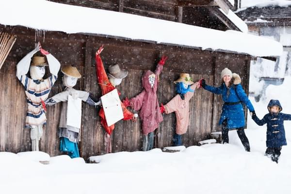 Mum and daughter family snowing Japan tourists Hokkaido Mum and daughter family snowing Japan tourists Hokkaido