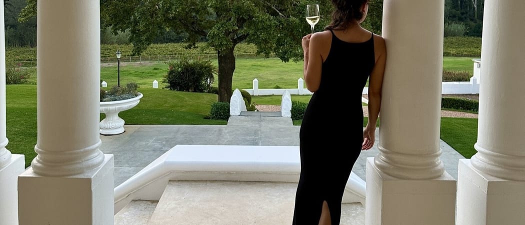 Glass overlooking estate Doolhof Wine Estate Paarl South Africa facebook