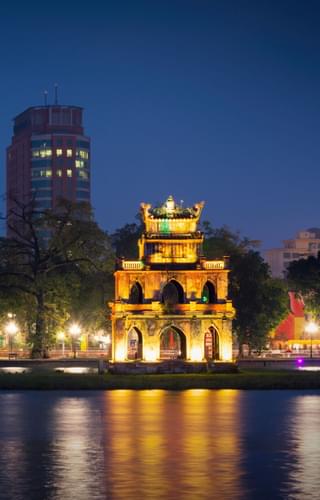Hanoi skyline at night Vietnam